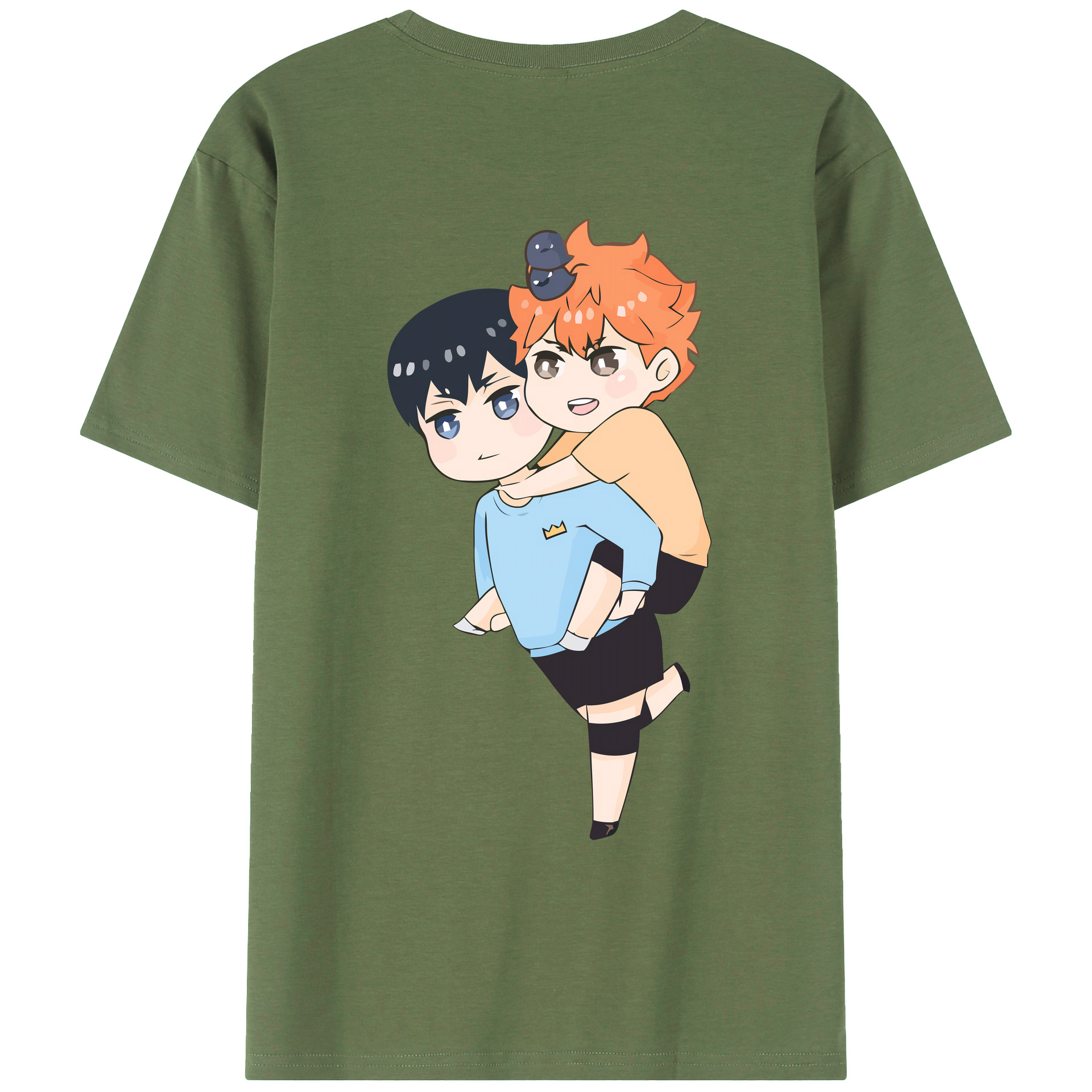 （画像用） ハイキュー!! Haikyu!! 綿100％ メンズ半袖Tシャツ（バックプリント） 通気性